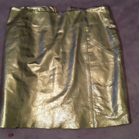 Asos Metallic Gold Skirt size.2 - Picture 1 of 2
